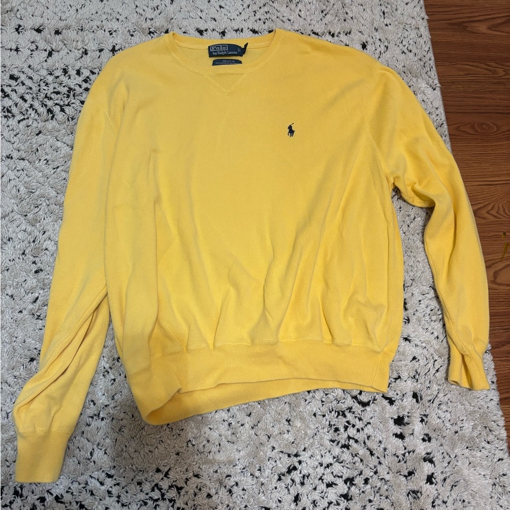 Polo by Ralph Lauren V-Neck Sweater in Bright Yellow